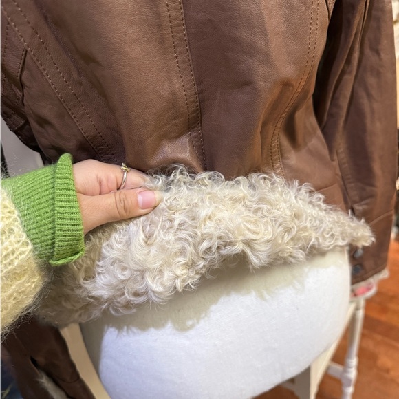 Leather Goat Fur Jacket - Picture 5 of 9